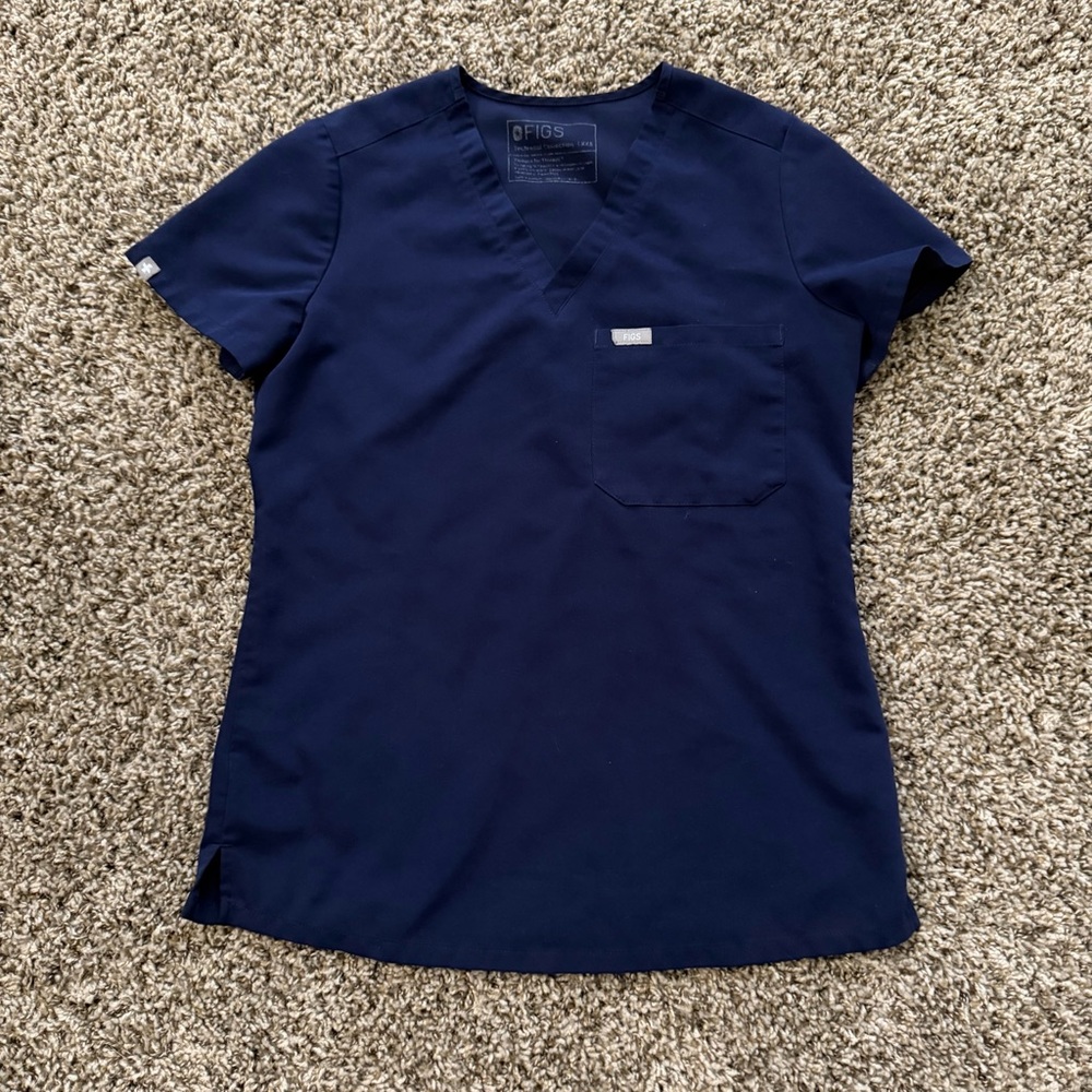 Navy Figs Catarina One-Pocket Scrub Top size XXS